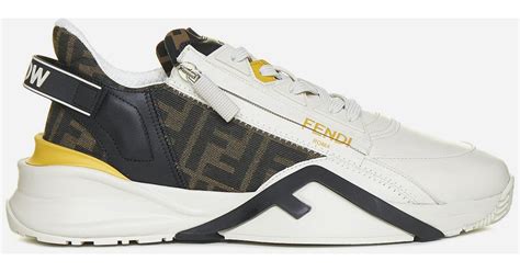 fendi flow leather shoes